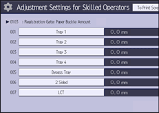 Operation panel screen illustration