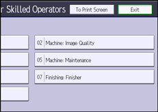 Operation panel screen illustration