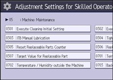 Operation panel screen illustration