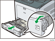 Illustration af printerens forside