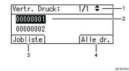 Nummerierte Abbildung Bedienfeld-Display