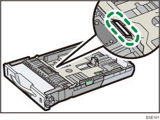 Paper feed tray illustration