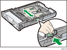 Paper feed tray illustration