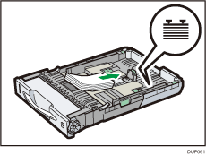 Paper feed tray illustration