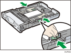 Paper feed tray illustration