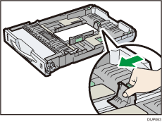 Paper feed tray illustration