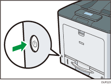 Illustration of the power switch