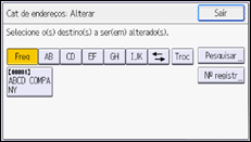 Ilustração da tela do painel de operação