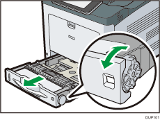 Ilustração da parte frontal do equipamento