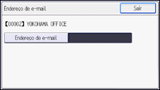 Ilustração da tela do painel de operação