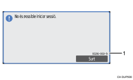 Il·lustració explicativa i numerada de la pantalla del panell d'operacions.