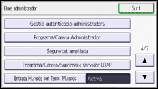 Il·lustració de pantalla del panell d'operacions
