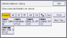 Il·lustració de pantalla del panell d'operacions