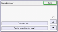 Il·lustració de pantalla del panell d'operacions