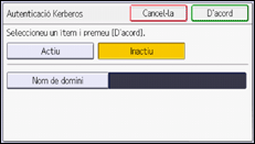 Il·lustració de pantalla del panell d'operacions