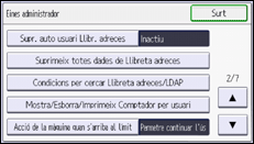 Il·lustració de pantalla del panell d'operacions