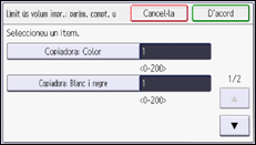 Il·lustració de pantalla del panell d'operacions