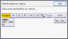 Il·lustració de pantalla del panell d'operacions