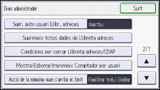 Il·lustració de pantalla del panell d'operacions
