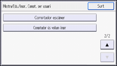 Il·lustració de pantalla del panell d'operacions