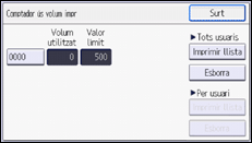 Il·lustració de pantalla del panell d'operacions