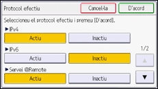 Il·lustració de pantalla del panell d'operacions