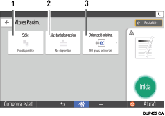 Il·lustració de pantalla del panell d'operacions