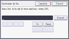 Il·lustració de pantalla del panell d'operacions