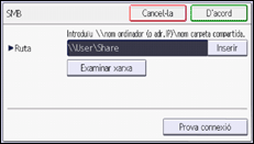Il·lustració de pantalla del panell d'operacions