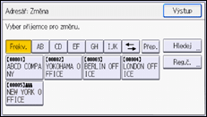 Ilustrace displeje ovládacího panelu