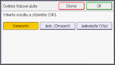 Ilustrace displeje ovládacího panelu