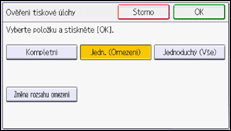 Ilustrace displeje ovládacího panelu