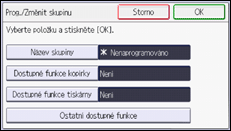 Ilustrace displeje ovládacího panelu