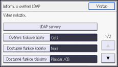 Ilustrace displeje ovládacího panelu
