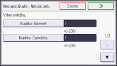 Ilustrace displeje ovládacího panelu