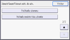 Ilustrace displeje ovládacího panelu