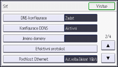 Ilustrace displeje ovládacího panelu