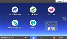 Ilustrace displeje ovládacího panelu