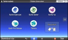 Ilustrace displeje ovládacího panelu