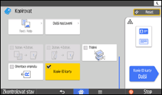 Ilustrace displeje ovládacího panelu