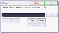 Ilustrace displeje ovládacího panelu