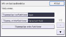 Operation panel screen illustration