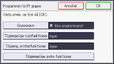 Operation panel screen illustration