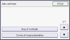 Illustration af display på betjeningspanelet