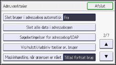 Operation panel screen illustration