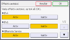 Illustration af display på betjeningspanelet