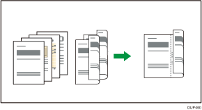 Illustration af 2-sidet kombinering.