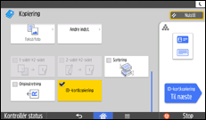 Operation panel screen illustration