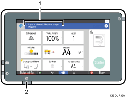 Nummerierte Abbildung des Bedienfelds