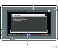 Nummerierte Abbildung des Bedienfelds